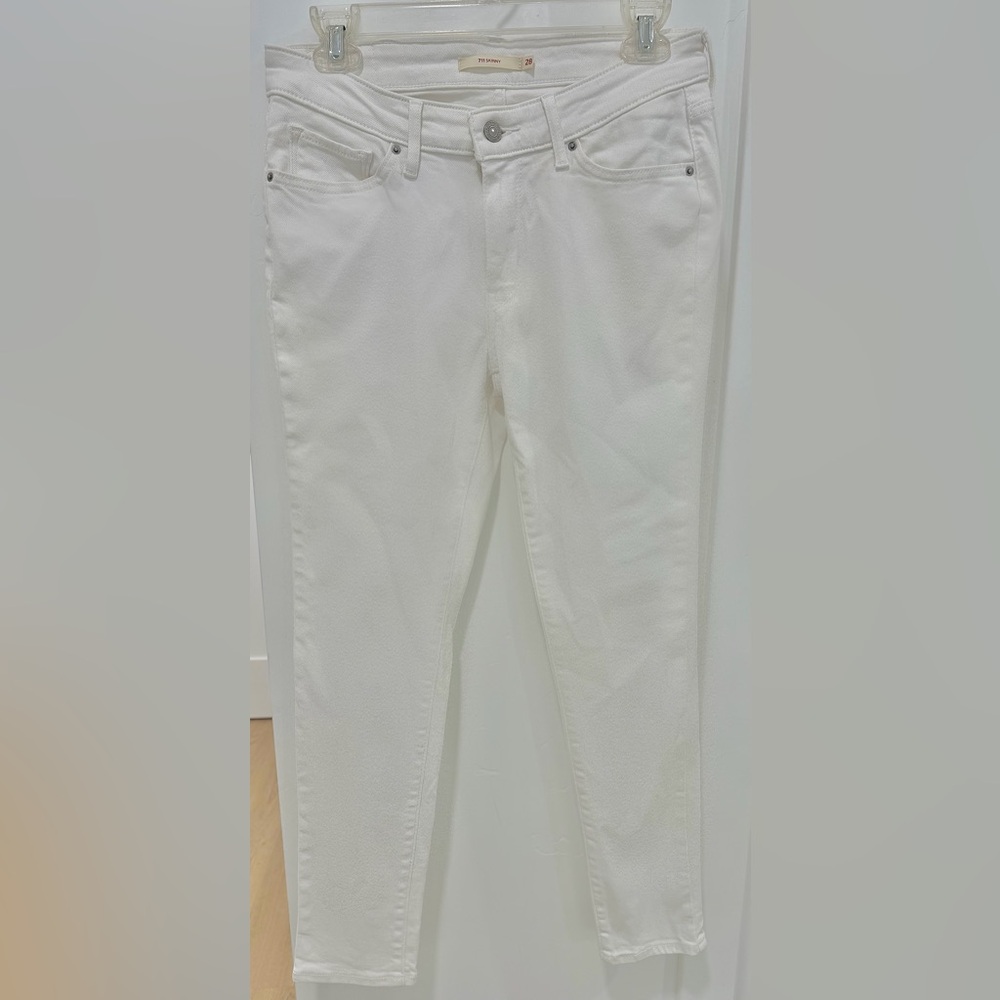 Levi's Women's Crisp 711 White Skinny Jeans